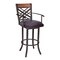 Armen Living Tahiti 30" Arm Barstool in Auburn Bay finish with Brown Pu upholstery LCTA30ARBABR - alternate 1